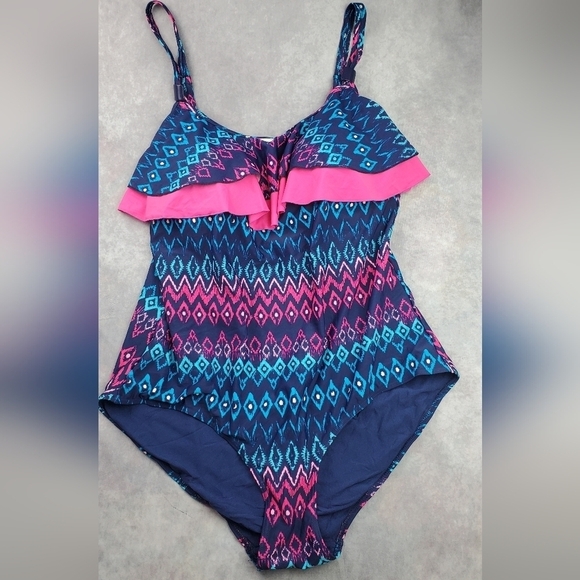 KIAN D  One-piece Colorful Women's Swimsuit Size 4XL - Picture 1 of 9